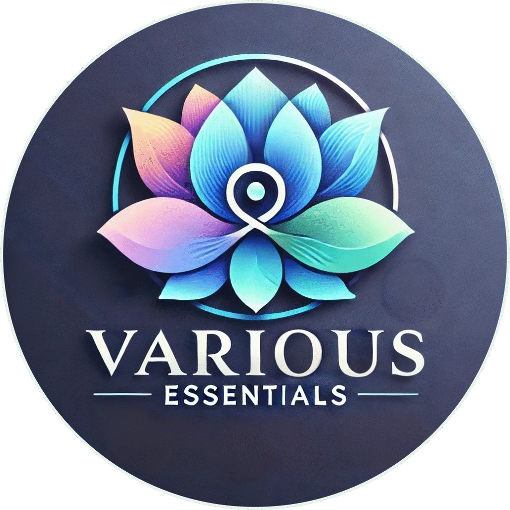 Various Essentials logo with tagline “Elevate Your Everyday” in soft vibrant colors